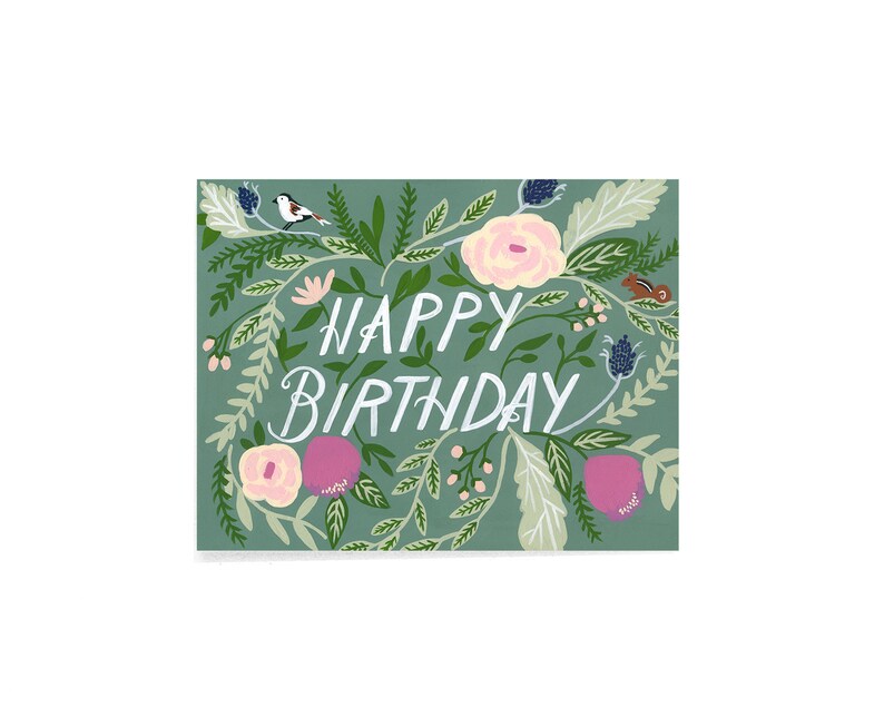 Card | Happy Birthday | Greenery - Poppy and Stella