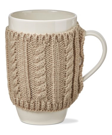 18oz Mug | Warm Wishes Sweater | Taupe - Poppy and Stella