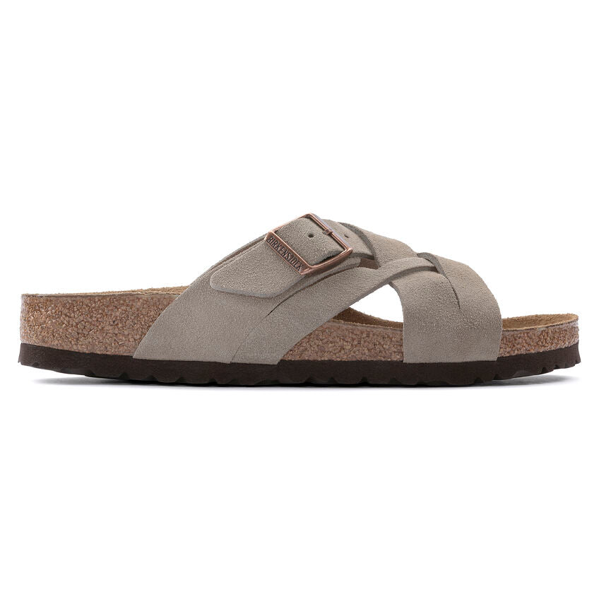 Birkenstock | Lugano Soft Footbed Sandal | Taupe - Poppy and Stella