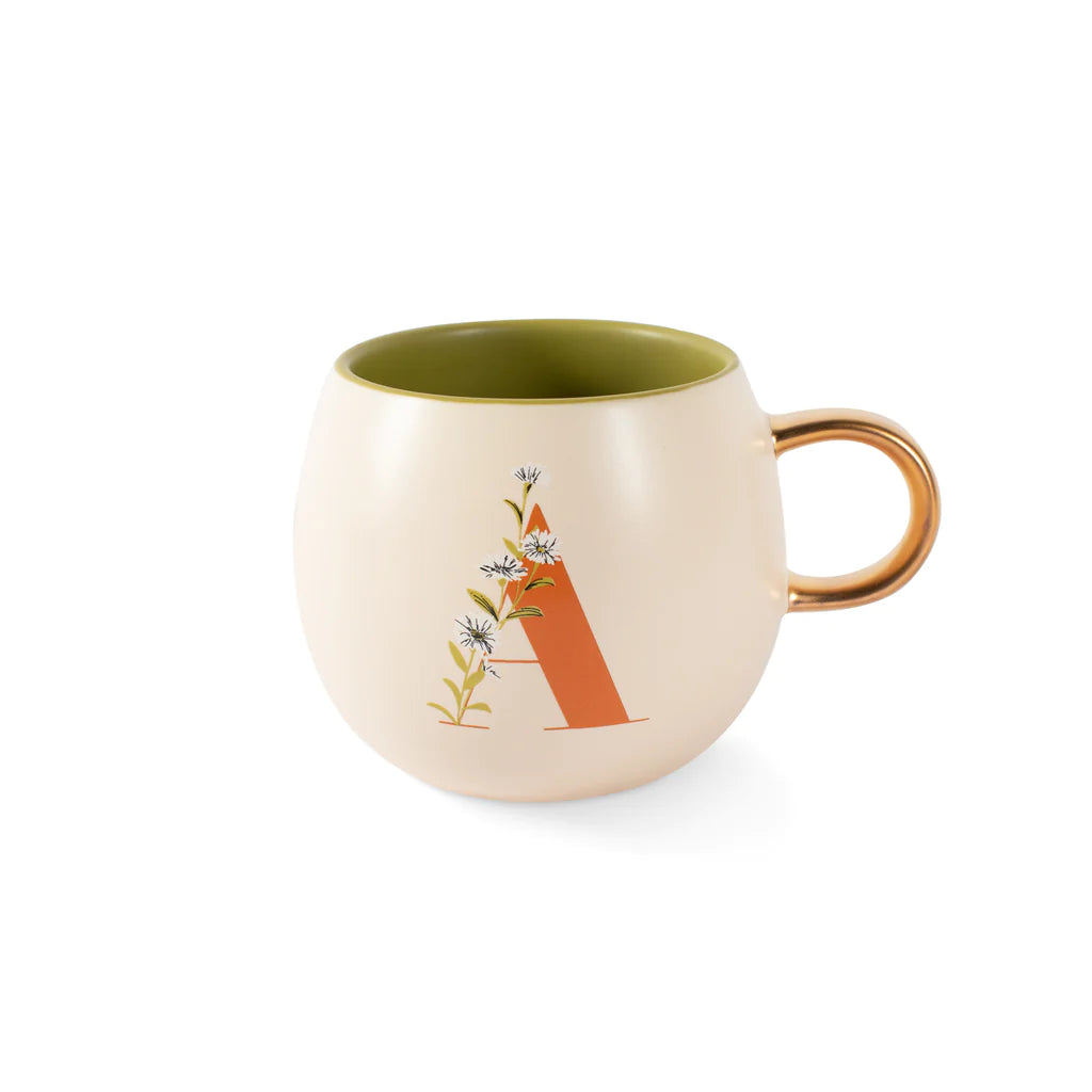 14oz Mug | Floral Initial | Assorted - Poppy and Stella