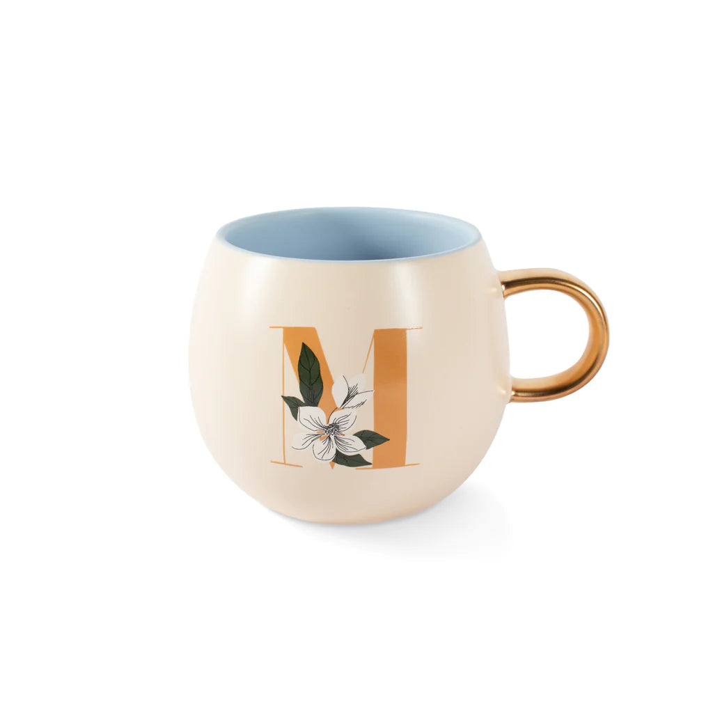 14oz Mug | Floral Initial | Assorted - Poppy and Stella