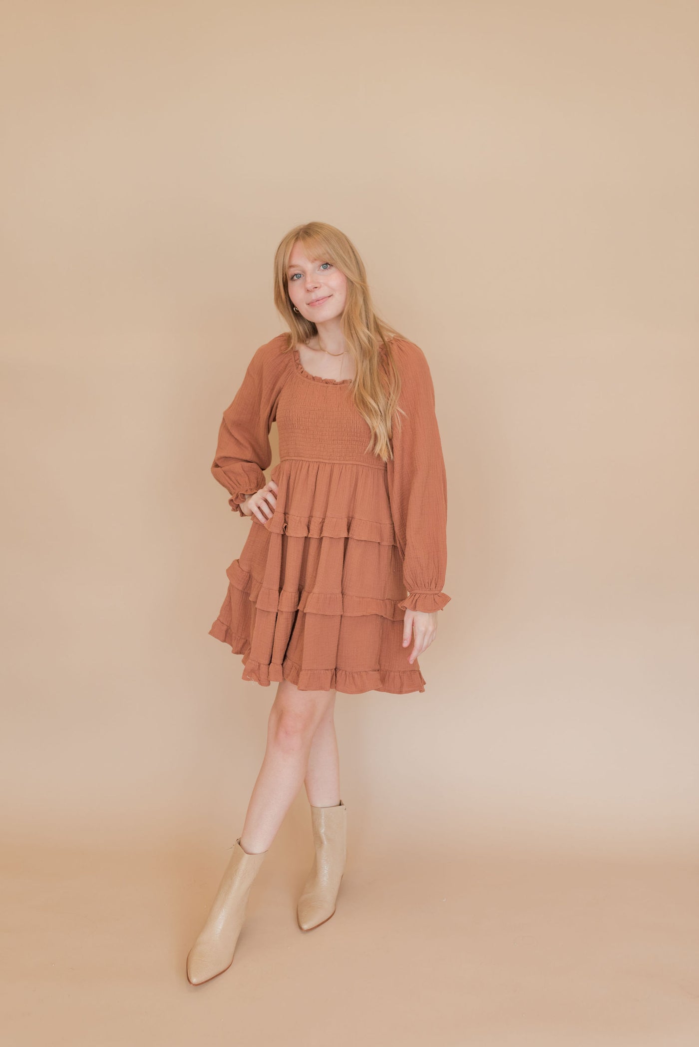 Tiana Ruffle Tiered Dress - Poppy and Stella
