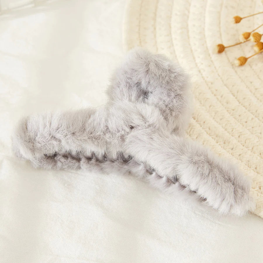 Fuzzy Faux Fur Claw Clip | Assorted