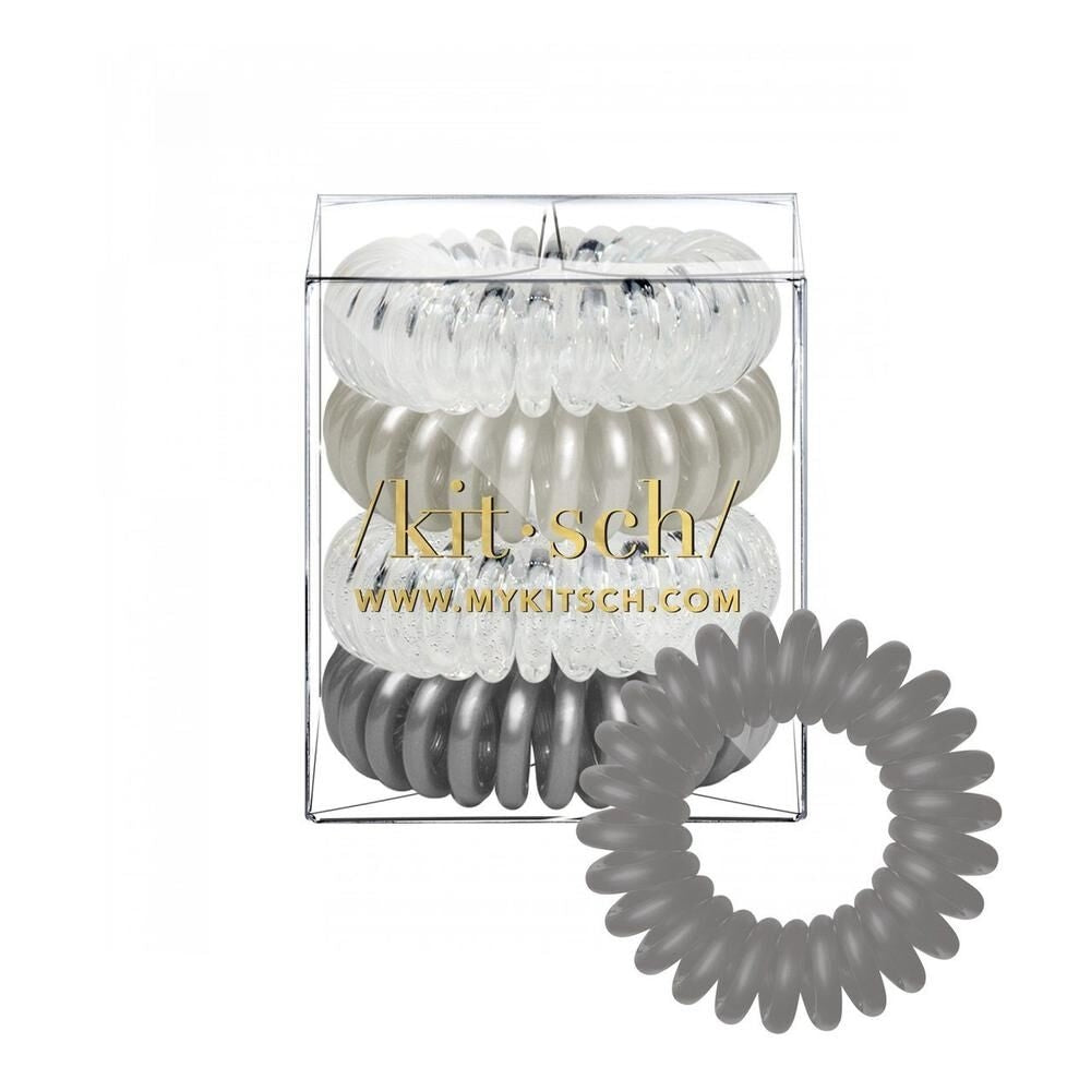 Kitsch Hair Coils 4 Piece Set | Charcoal - Poppy and Stella