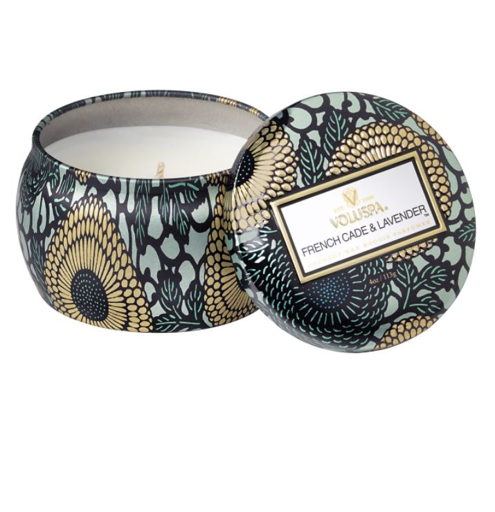 Voluspa | French Cade Lavender | Mini Tin Candle - Poppy and Stella