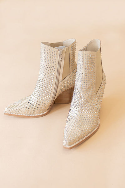 Jeffrey Campbell | STUDD-LO Bootie | Natural Silver - Poppy and Stella