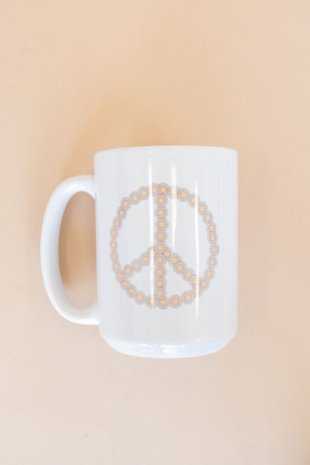 Daisy Peace Sign Retro Style Mug