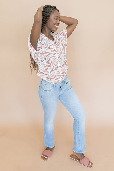 Free People | Liv Crop Flare Jeans | Etna Blue - Poppy and Stella