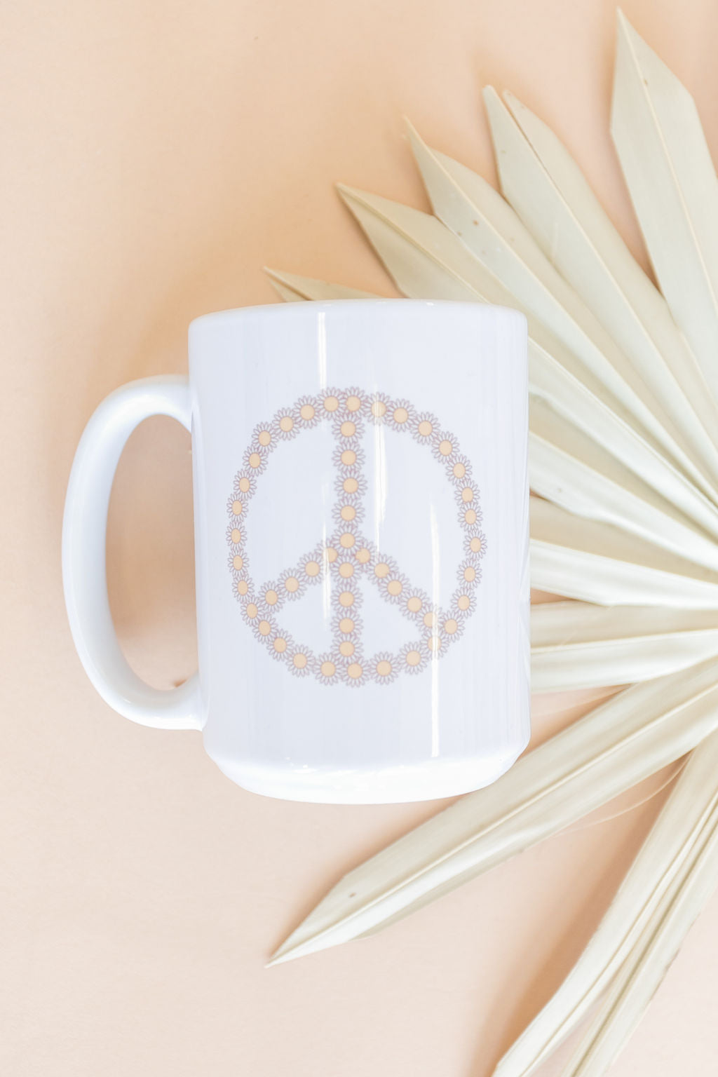 Daisy Peace Sign Retro Style Mug