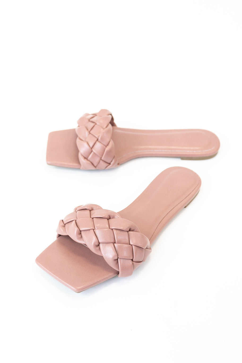 Block Woven Slide Sandal | Mauve - Poppy and Stella