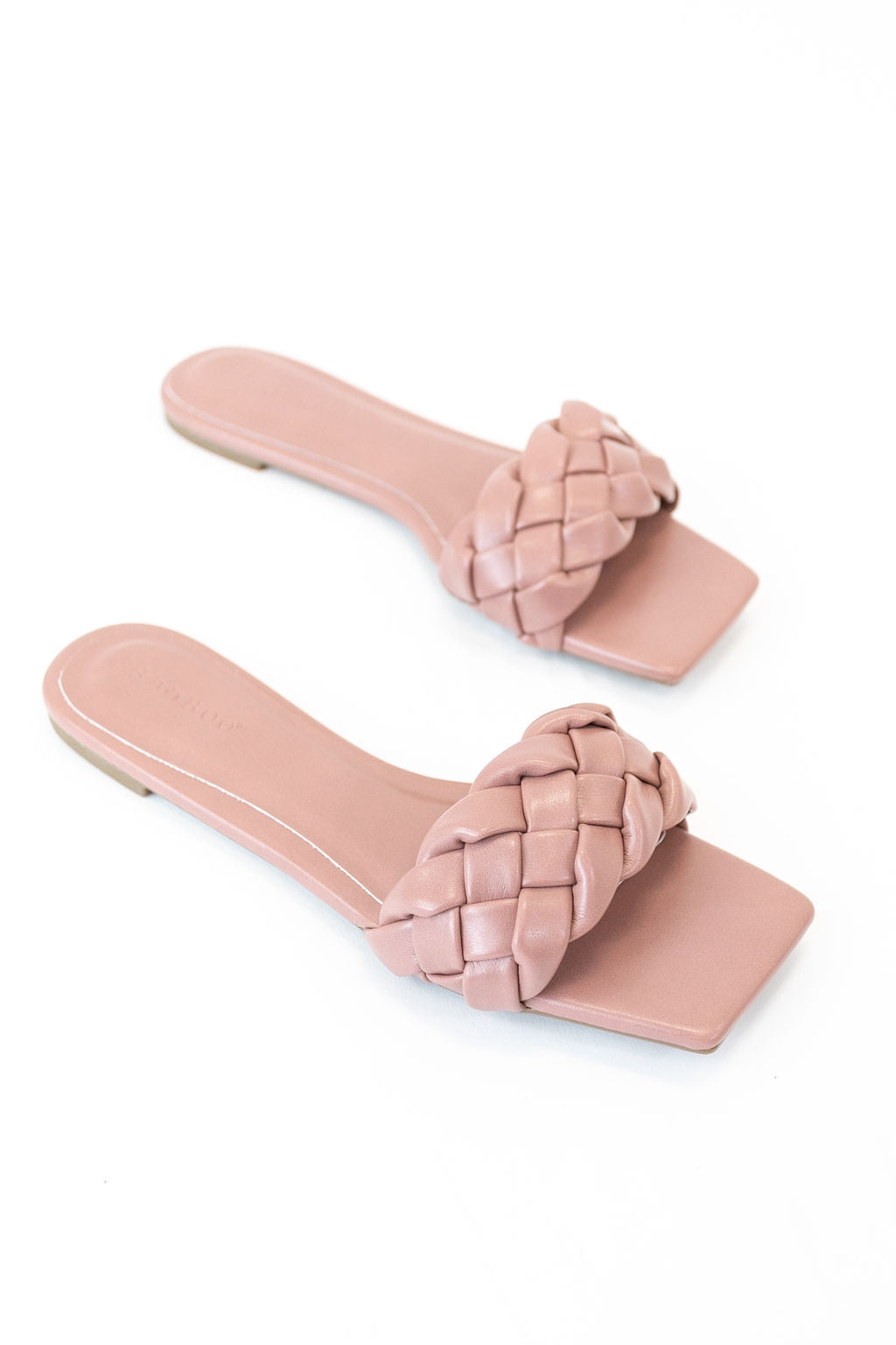 Block Woven Slide Sandal | Mauve - Poppy and Stella