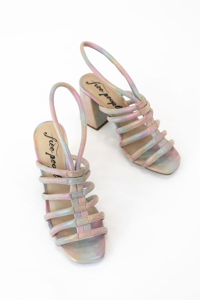 Free People | Colette Cinched Heel | Rainbow Metallic - Poppy and Stella
