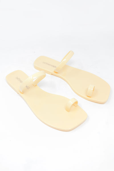 Jeffrey Campbell | Darbey Jelly Slide Sandal | Light Orange - Poppy and Stella