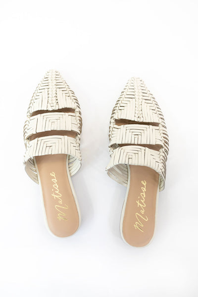 Matisse | East End Woven Slides | Ivory - Poppy and Stella