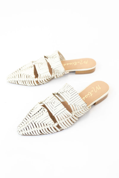 Matisse | East End Woven Slides | Ivory - Poppy and Stella
