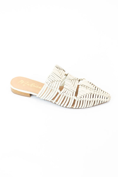 Matisse | East End Woven Slides | Ivory - Poppy and Stella