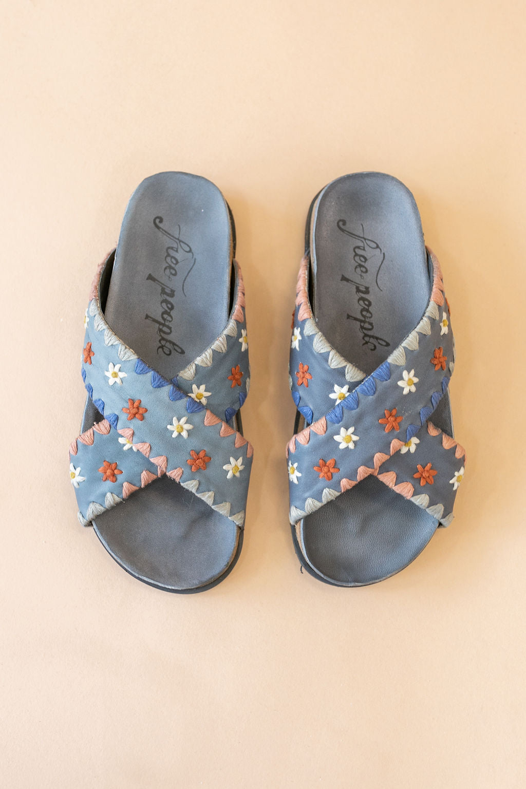 Free People | Wildflowers Crossband Sandals | Washed Midnight - Poppy and Stella