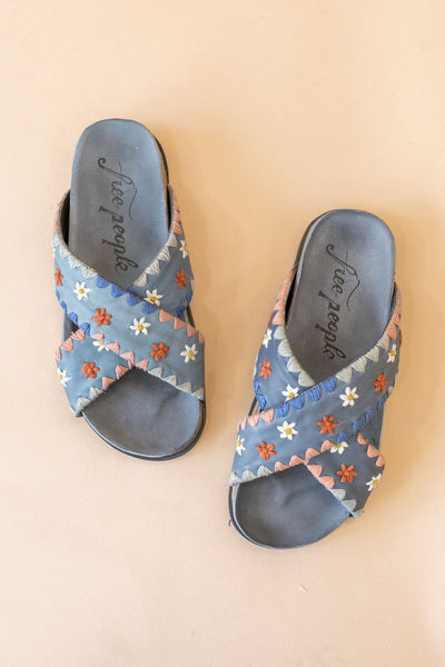 Free People | Wildflowers Crossband Sandals | Washed Midnight - Poppy and Stella