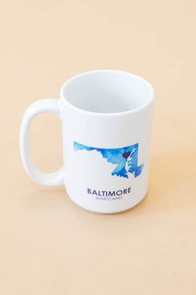 Baltimore Watercolor Mug - Poppy and Stella