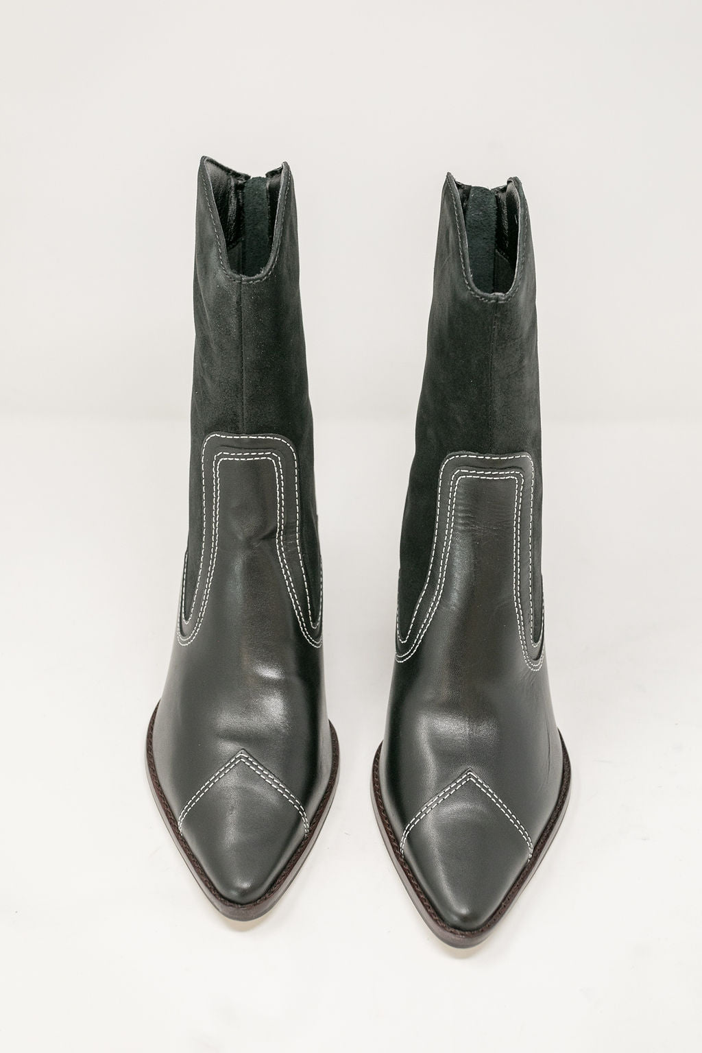 Matisse | Carina Western Boot | Black Suede & Leather - Poppy and Stella