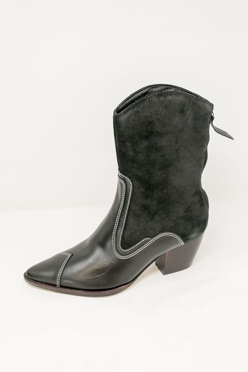Matisse | Carina Western Boot | Black Suede & Leather - Poppy and Stella