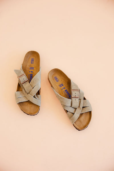 Birkenstock | Lugano Soft Footbed Sandal | Taupe - Poppy and Stella