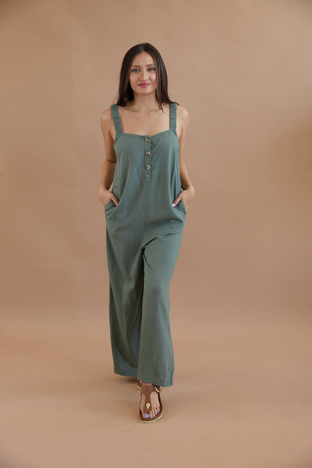 Harper Linen Jumpsuit - Poppy and Stella