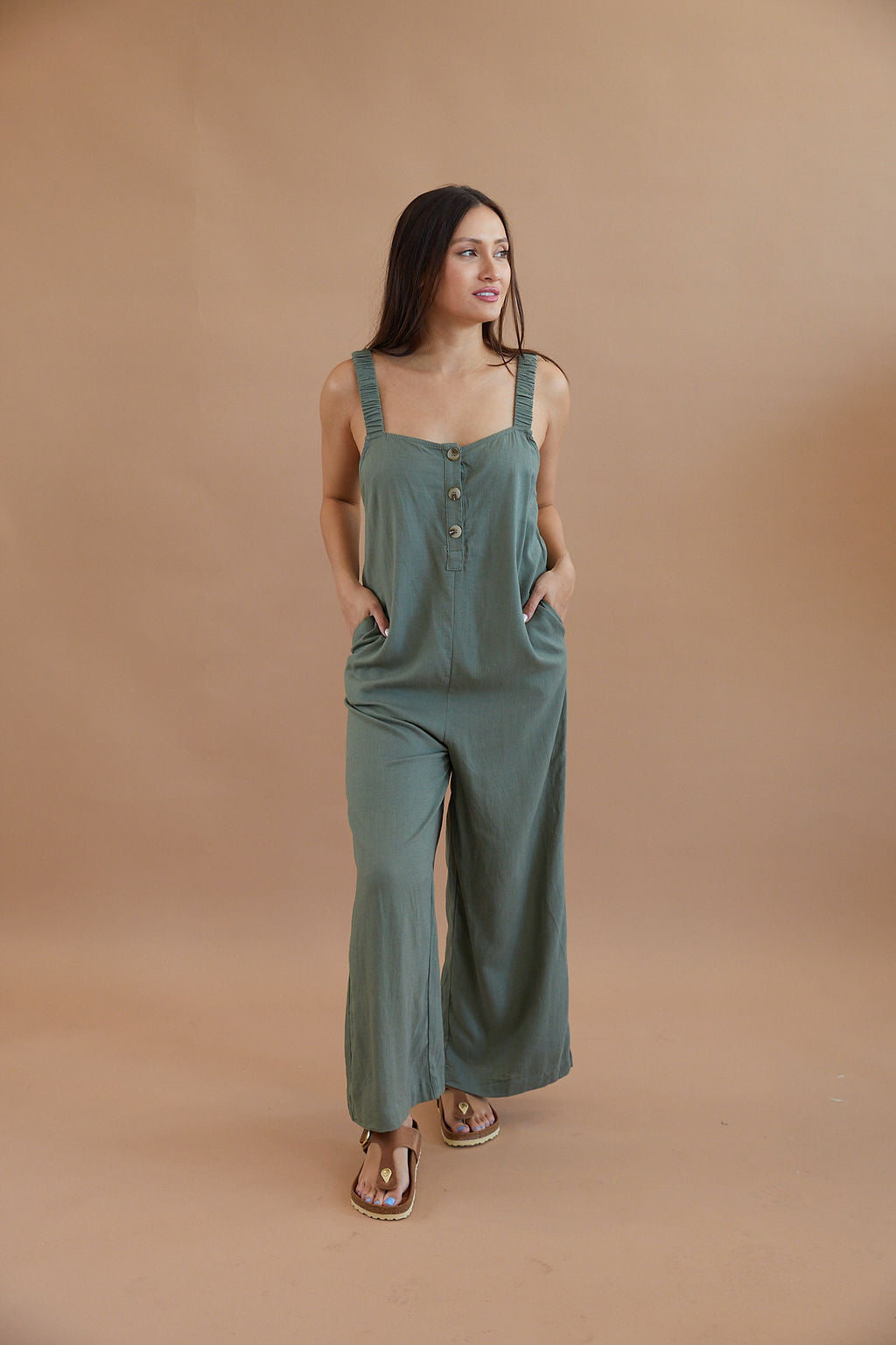 Harper Linen Jumpsuit - Poppy and Stella