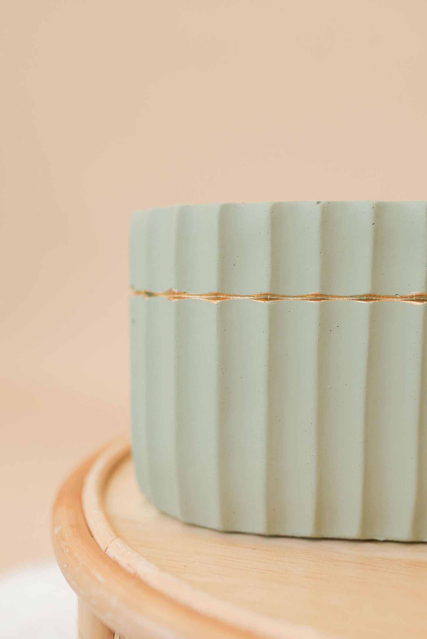 Skylar Oval Planter | Green & Gold