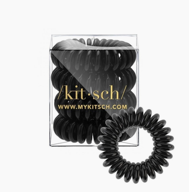 Kitsch Hair Coils 4 Piece Set | Black - Poppy and Stella