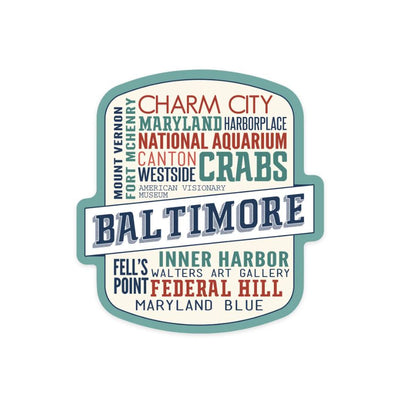 Sticker | Baltimore Typography - Poppy and Stella