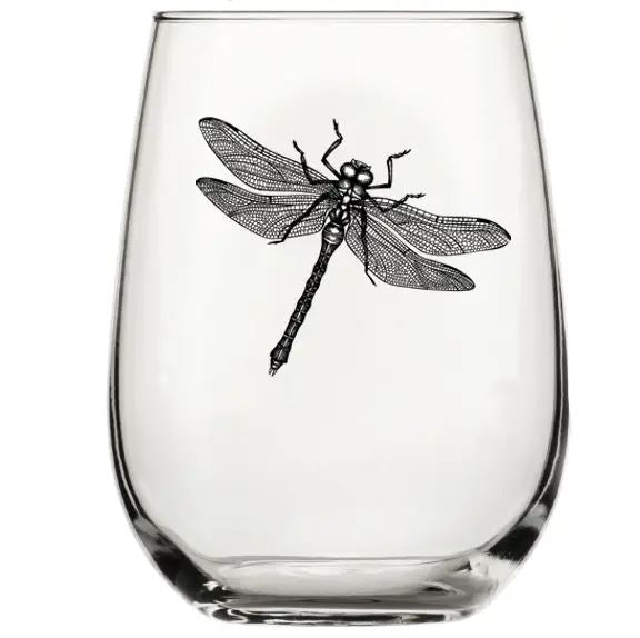 Dragonfly Wine Glass - Poppy and Stella