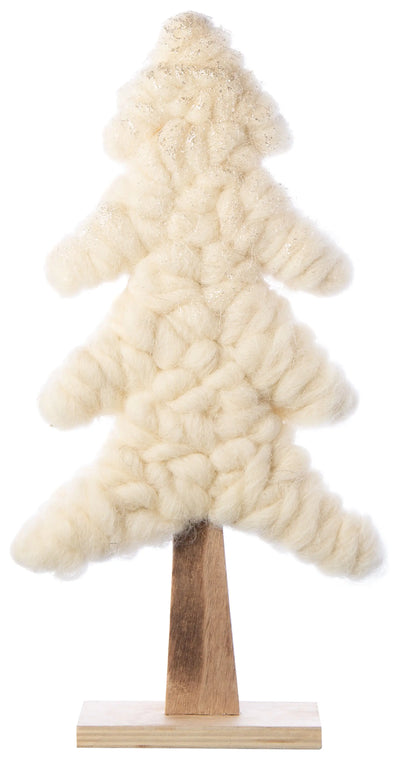 Wooly White Glitter Christmas Tree - Poppy and Stella