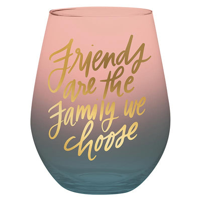 Jumbo Wine Glass | Friends Are Family - Poppy and Stella