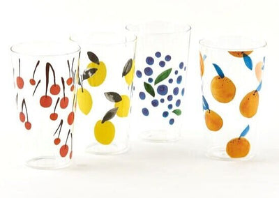 Glass Fruit Tumbler | Assorted - Poppy and Stella