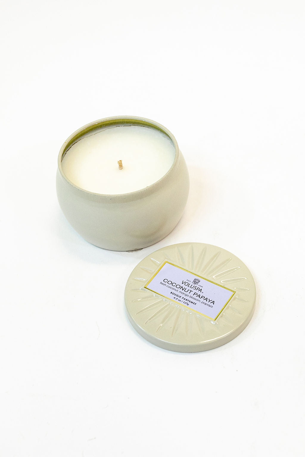 Voluspa | Coconut Papaya | Mini Tin Candle - Poppy and Stella