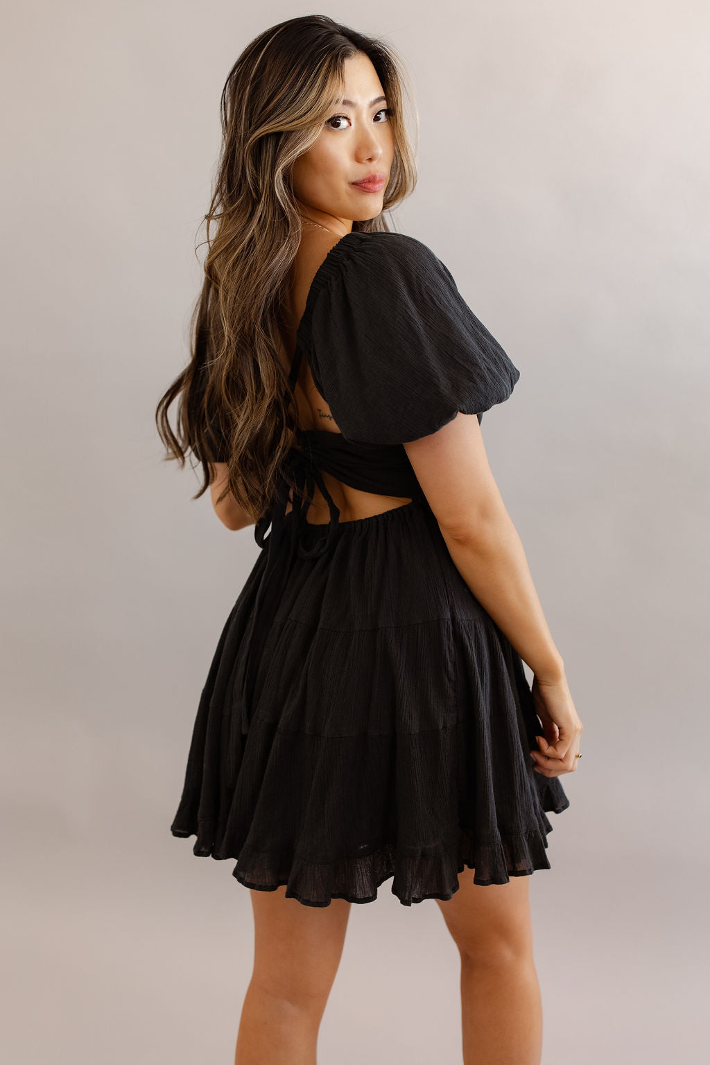 Free People | Perfect Day Mini Dress | Washed Black