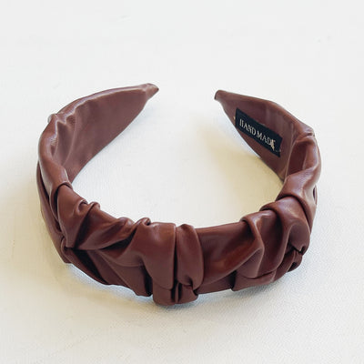 Leather Scrunch Headband | Assorted - Poppy and Stella