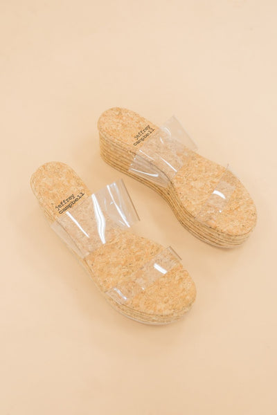 Jeffrey Campbell | Trejos Platform Wedge Sandal | Clear - Poppy and Stella