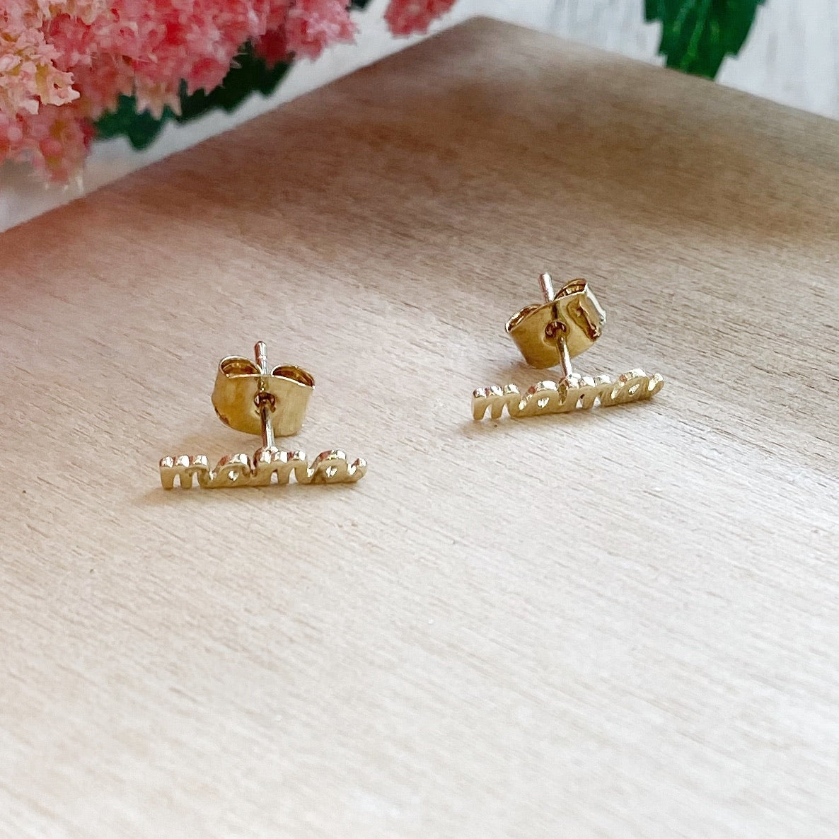Mama Script Studs | Assorted - Poppy and Stella