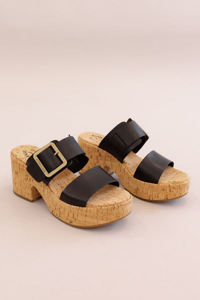 Kork-Ease | Taige Platform Sandal | Black - Poppy and Stella