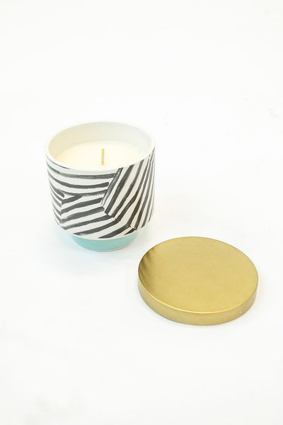 Painted Ceramic Candle | Sugared Blossom - Poppy and Stella