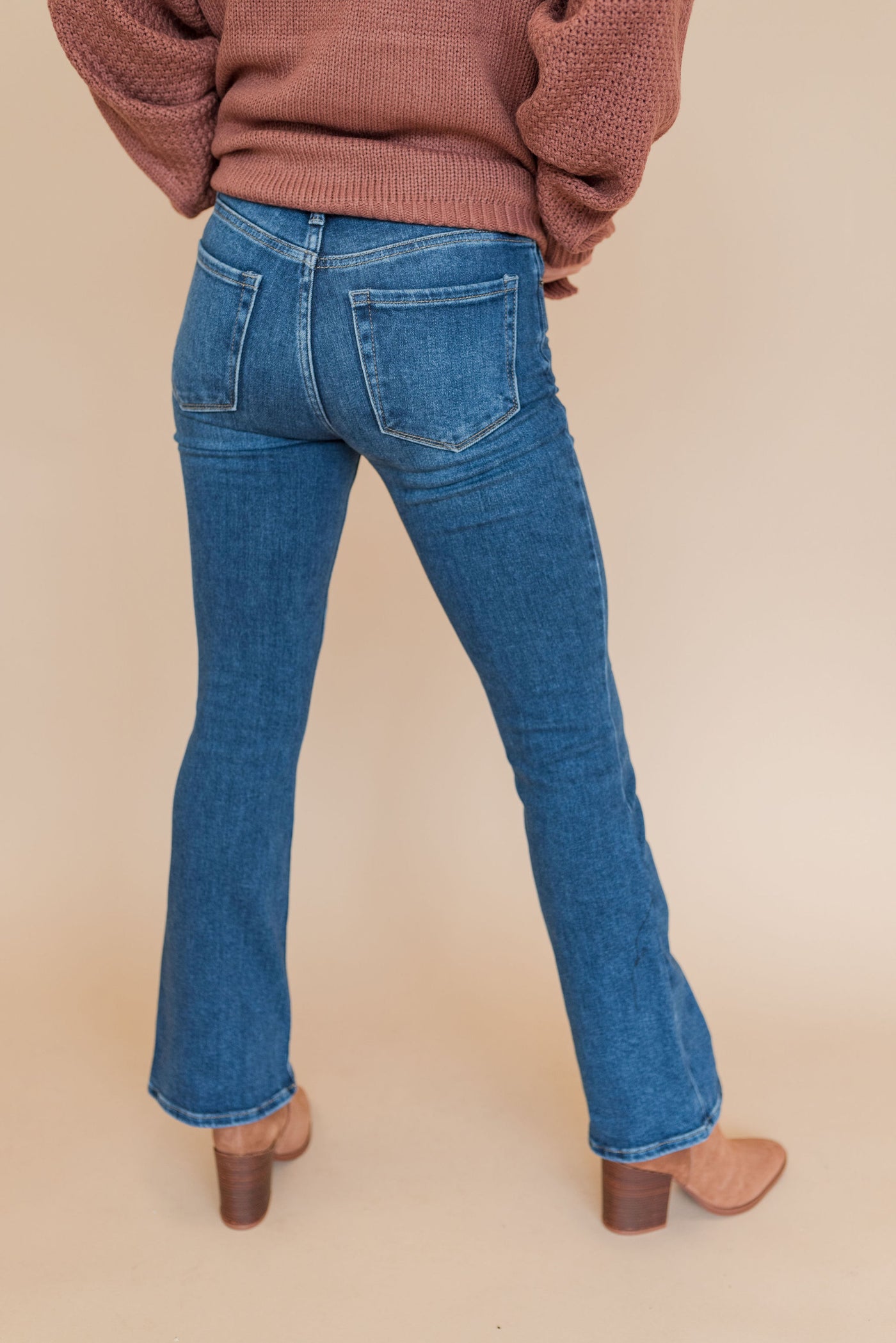 Tianna Slim Bootcut Jeans | Dark Wash - Poppy and Stella