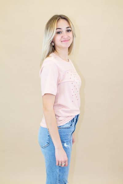 Mini Heart Graphic Tee | Pink - Poppy and Stella
