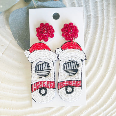 Christmas Claws Beaded Earrings - Poppy and Stella