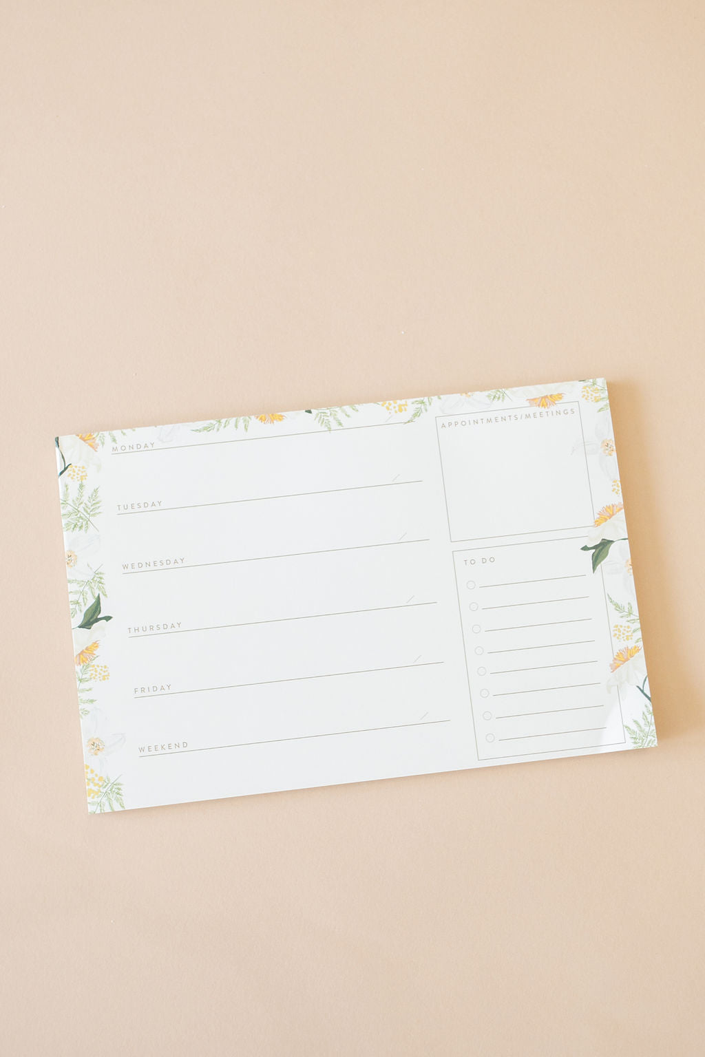 Jasmine Weekly Notepad - Poppy and Stella