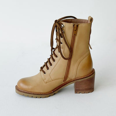 Seychelles | Irresistible Lace Up Boot | Tan - Poppy and Stella