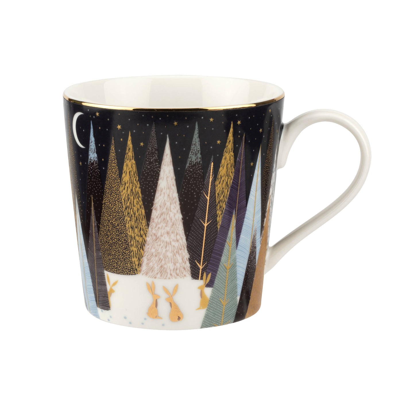 Frosted Pines Gilded Mugs | Assorted - Poppy and Stella