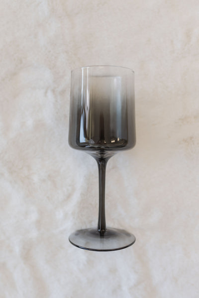 Mid Century Wine Glass | Gray - Poppy and Stella