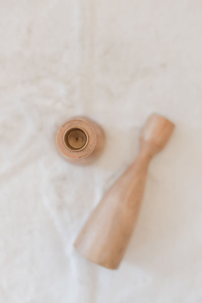 Wood Turned Candle Holder | Large